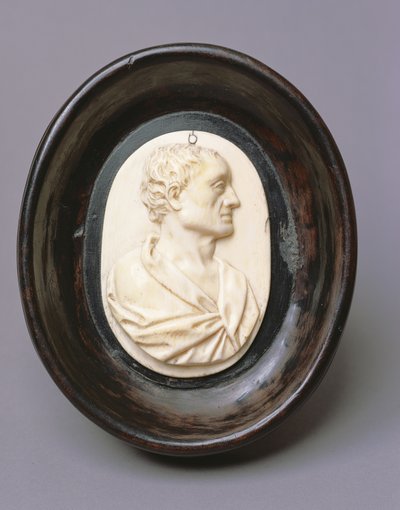 Sir Isaac Newton (slonovina a mořené dřevo) od English School