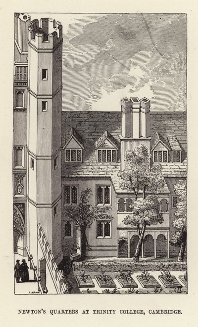 Sir Isaac Newtons bydlí na Trinity College v Cambridge od English School