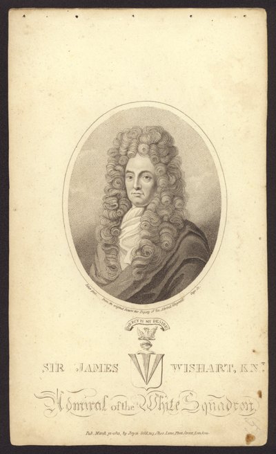 Sir James Wishart, britský admirál (rytina) od English School