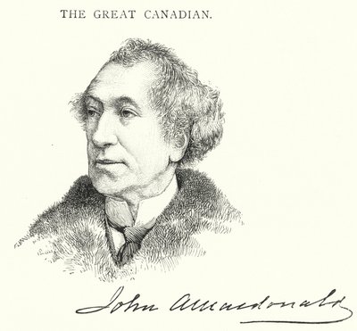 Sir John Alexander Macdonald (rytina) od English School