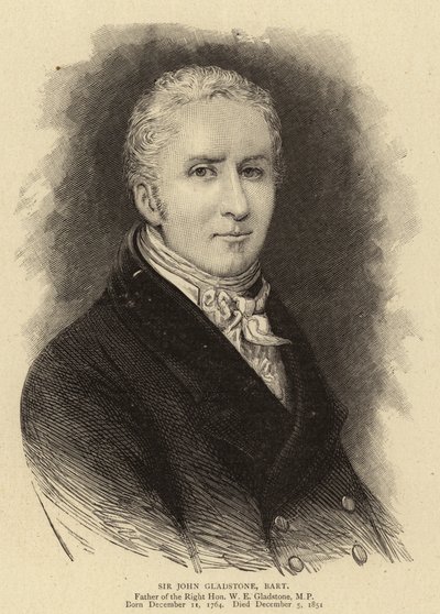 Sir John Gladstone, Bart (rytina) od English School