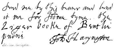 Sir John Harrington od English School