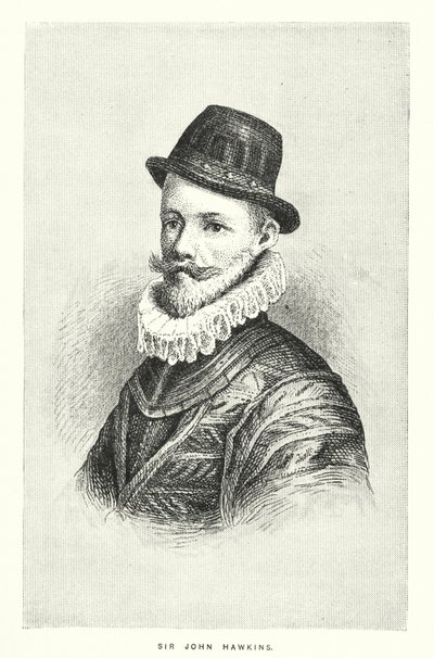 Sir John Hawkins (rytina) od English School