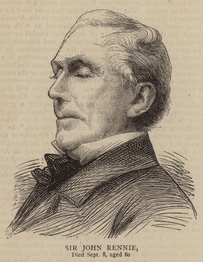 Sir John Rennie (rytina) od English School