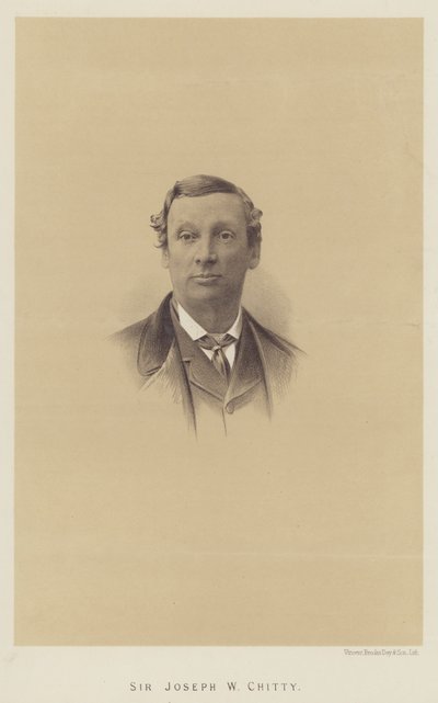 Sir Joseph W Chitty (litho) od English School