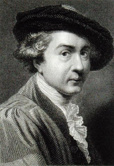 Sir Joshua Reynolds (1723-92) (rytina) od English School