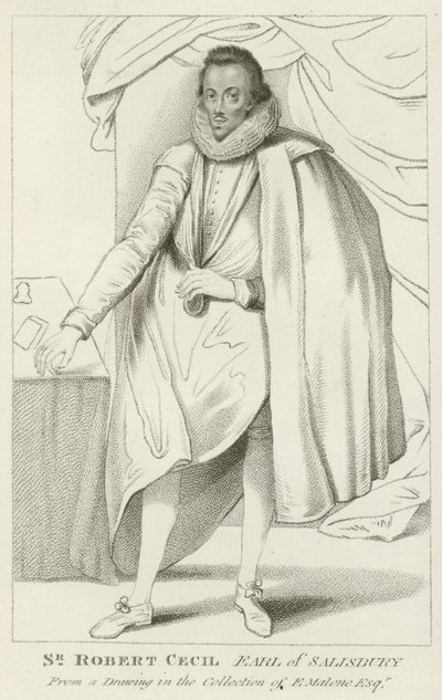 Sir Robert Cecil, hrabě ze Salisbury (rytina) od English School