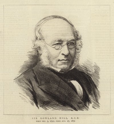 Sir Rowland Hill, KCB (rytina) od English School