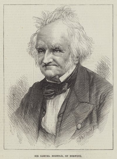 Sir Samuel Bignold z Norwiche (rytina) od English School