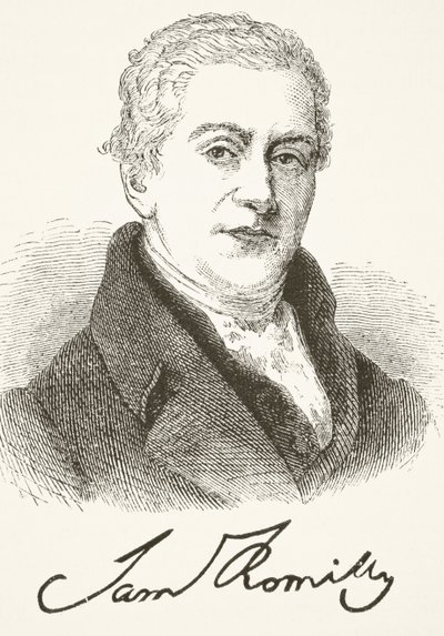 Sir Samuel Romilly, z „Národní a domácí historie Anglie“ od Williama Hickmana Smith Aubrey (1858-1916), vydaný v Londýně, kolem roku 1890 od English School