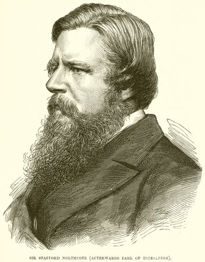 Sir Stafford Northcote (potom hrabě z Iddesleigh) od English School