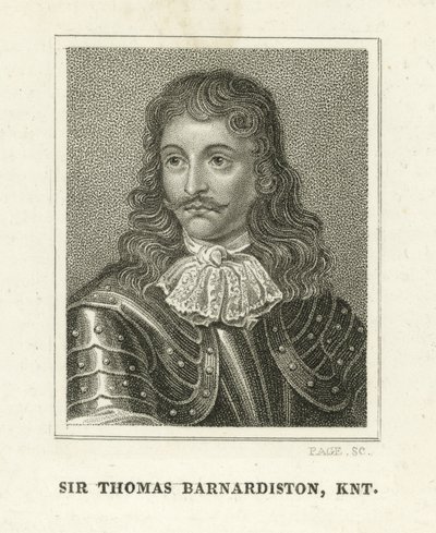 Sir Thomas Barnadiston (rytina) od English School