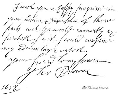 Sir Thomas Browne od English School