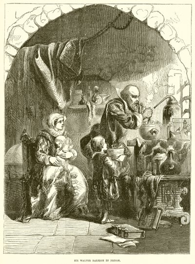 Sir Walter Raleigh ve vězení od English School