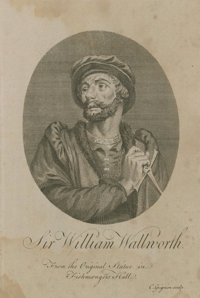 Sir William Wallworth, primátor Londýna, 1370 od English School