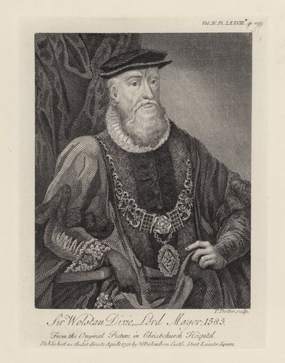 Sir Wolstan Dixie (rytina) od English School