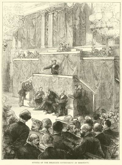 Zasedání delegáta vlády v Bordeaux, prosinec 1870 od English School