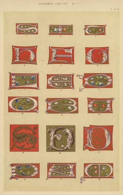 Šestnácté století (chromolitho) od English School