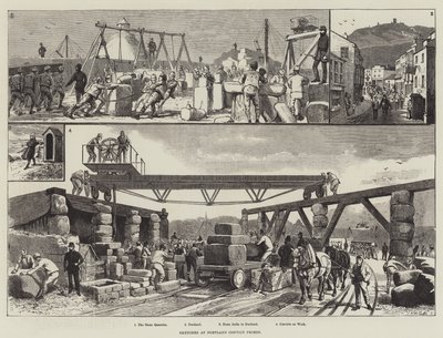 Sketches at Portland Convict Prison (rytina) od English School
