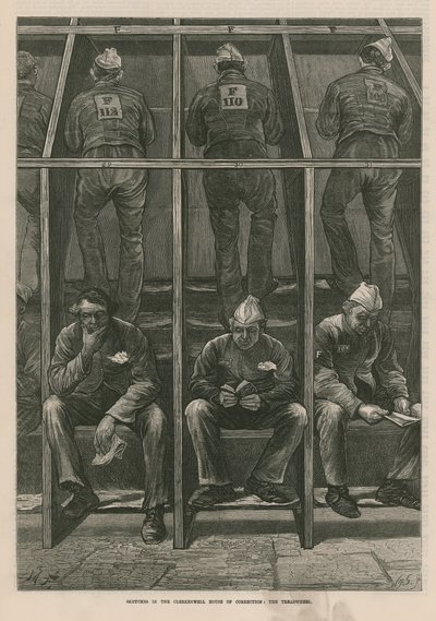 Náčrtky v Clerkenwell House of Correction od English School
