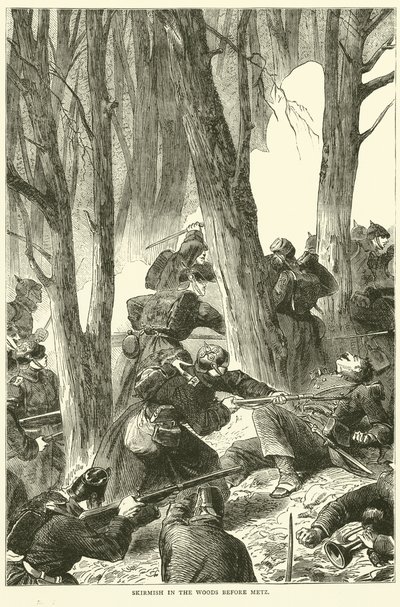 Potyčka v lesích před Metz, září 1870 od English School