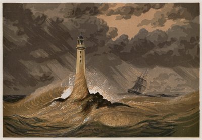 Smeatonův Eddystone Lighthouse (barevné lito) od English School
