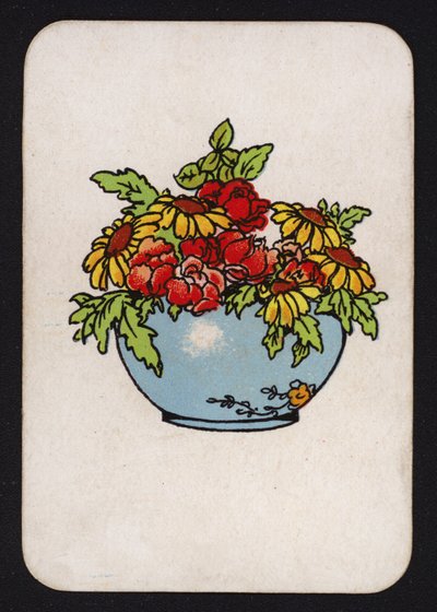 Karta Snap: Mísa s květinami (barva litho) od English School