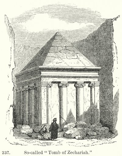 Tzv. "Zachariášův hrob" (rytina) od English School