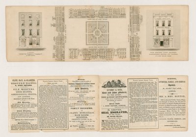 Soho Square, Talliss London Street Views, c 1838 od English School