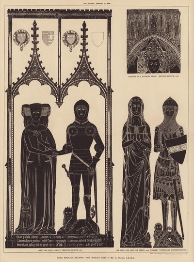 Některé anglické mosazi (rytí) od English School