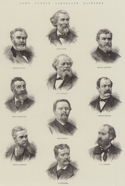 Někteří francouzští krajináři (rytina) od English School