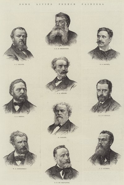 Někteří žijící francouzští malíři (rytina) od English School