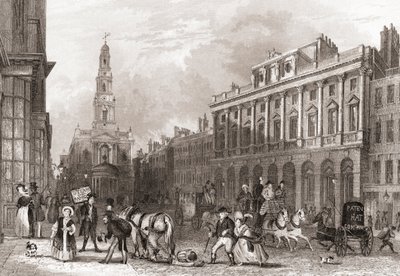 Somerset House, The Strand, Londýn, Anglie od English School