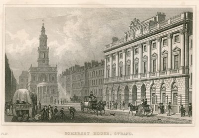 Somerset House a St Mary-le-Strand, The Strand, Londýn od English School