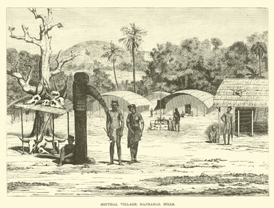 Vesnice Sonthal, kopce Rajmahal od English School