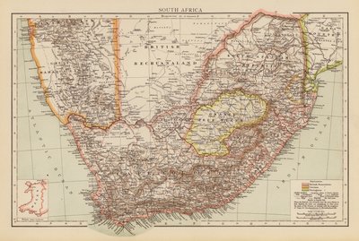 Jižní Afrika (barevná litografie) od English School