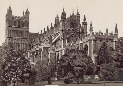 Jihovýchod, Exeter Cathedral (litografie) od English School