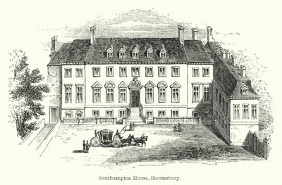 Southampton House, Bloomsbury (rytina) od English School