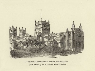 Southwell Cathedral, před restaurováním od English School
