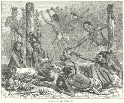 Sowrah Marriage (rytina) od English School