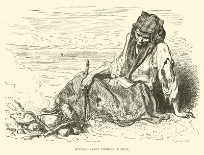 Španělský cikán vaří jídlo od English School