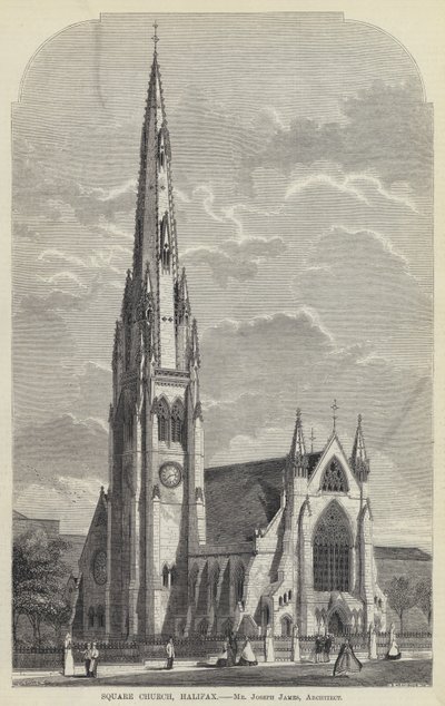 Square Church, Halifax (rytina) od English School