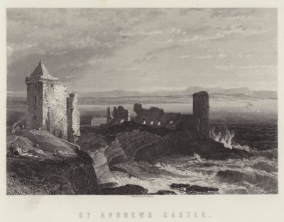 St Andrews Castle (rytina) od English School