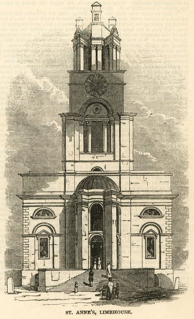 Kostel St Annes, Limehouse, Londýn od English School