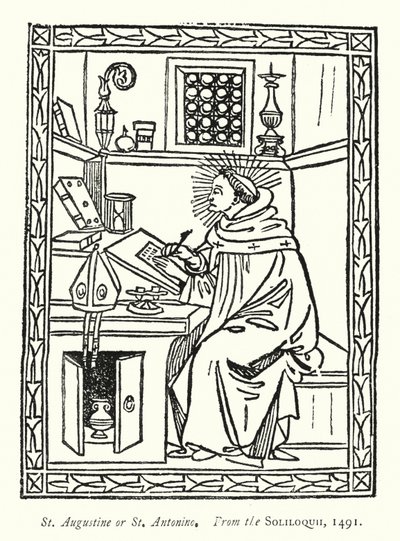 Svatý Augustin nebo svatý Antonino, ze Soliloquii od English School