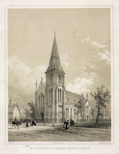 Kostel St Bartholomews Bethnal Green od English School