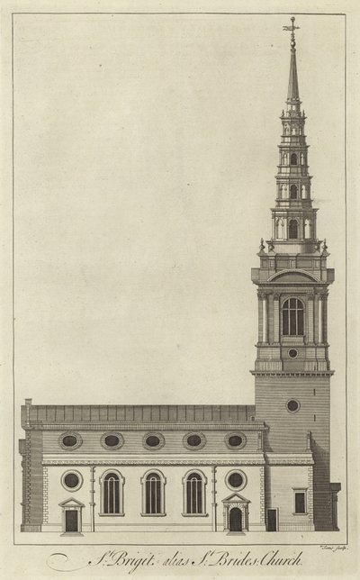 Kostel St Brides, Londýn od English School