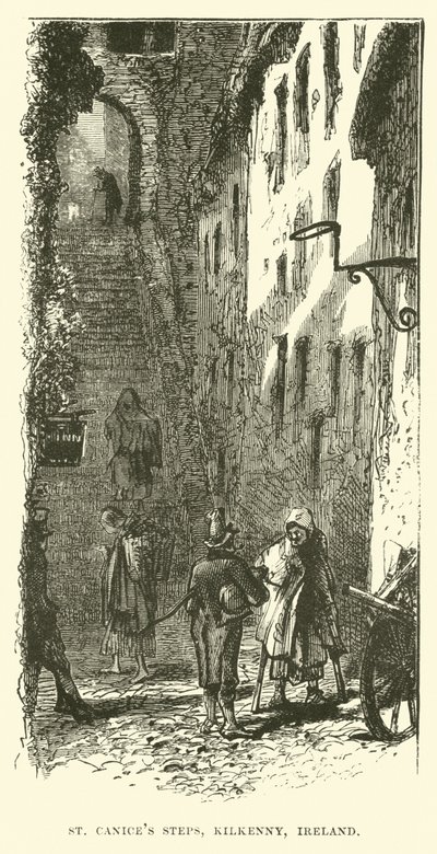 St Canices Steps, Kilkenny, Irsko od English School