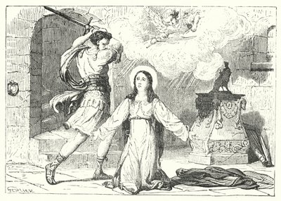 St Cecilia (rytina) od English School