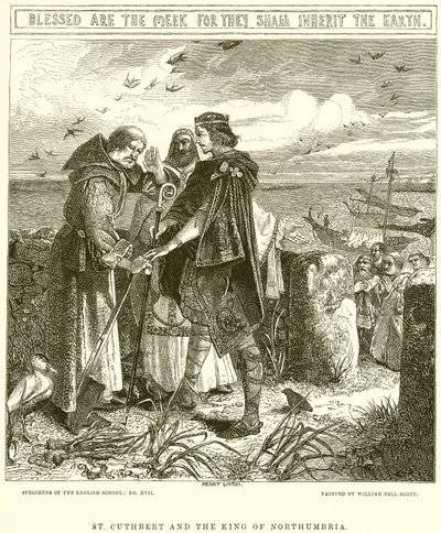 St. Cuthbert a král Northumbrie od English School
